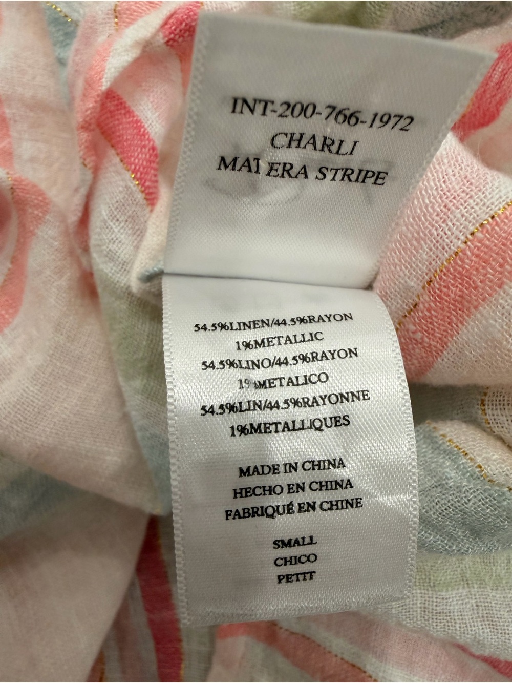 Rails Charli Matera Stripe Lurex Metallic Gauze Button Down Shirt Size Small - Picture 12 of 15
